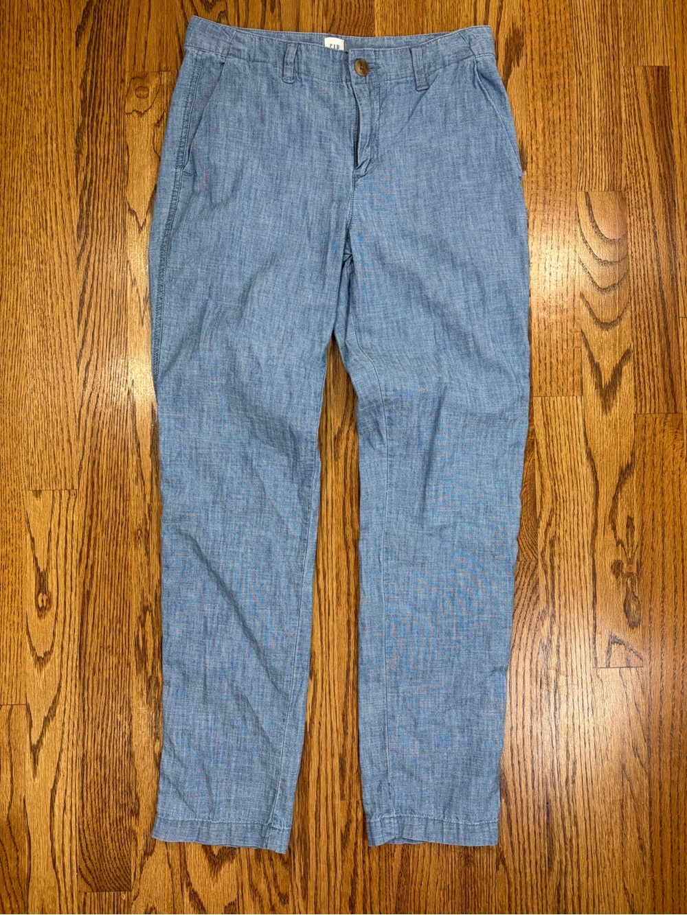 GAP 100% Cotton Light Blue Chambray Chinos (00)